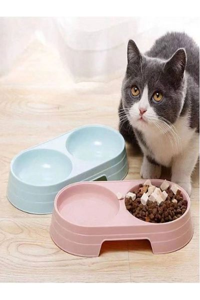 TİNEKE Double Compartment Pet Food Container