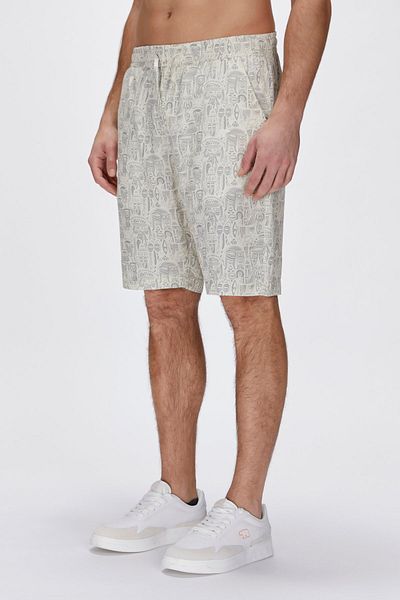 Bad Bear Merle White Printed Men's Shorts