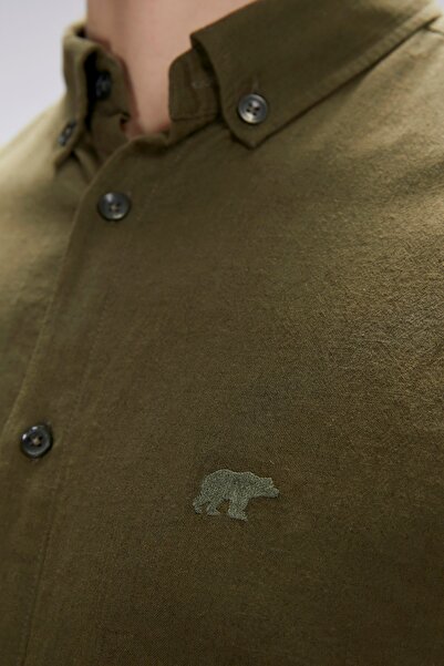 Bad Bear Tindra Haki Kısa Kollu Erkek Gömlek