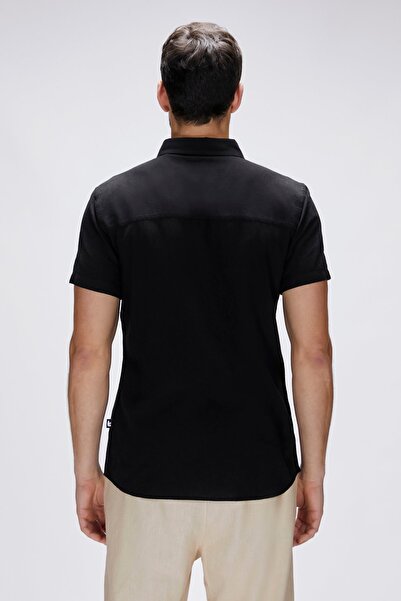Bad Bear Grady Siyah Kısa Kollu Erkek Gömlek