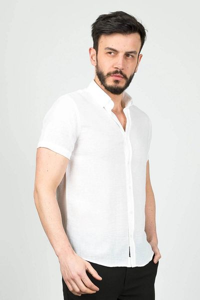 Cazador Slim Fit Slim Fit κοντομάνικο πουκάμισο