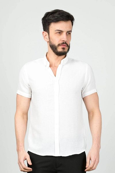 Cazador Slim Fit Slim Fit κοντομάνικο πουκάμισο