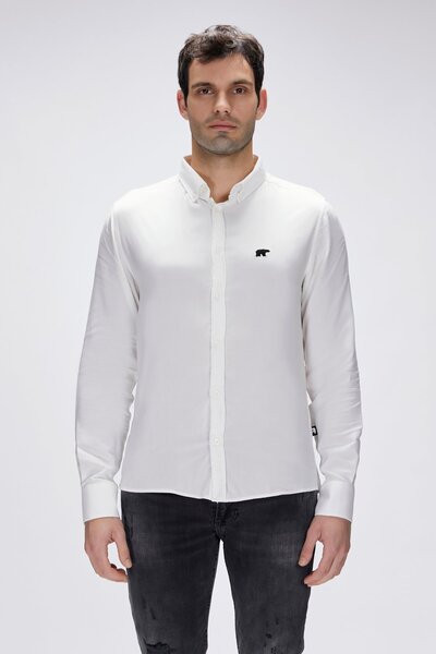 Bad Bear Fred Beyaz Erkek Gömlek