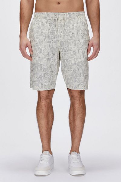 Bad Bear Merle White Printed Men's Shorts