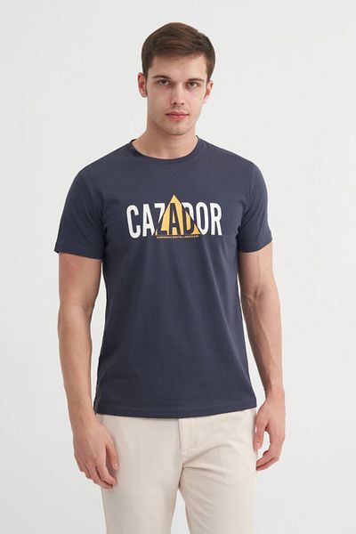 Cazador Μπλουζάκι με βαμβακερή στάμπα με λεπτή εφαρμογή