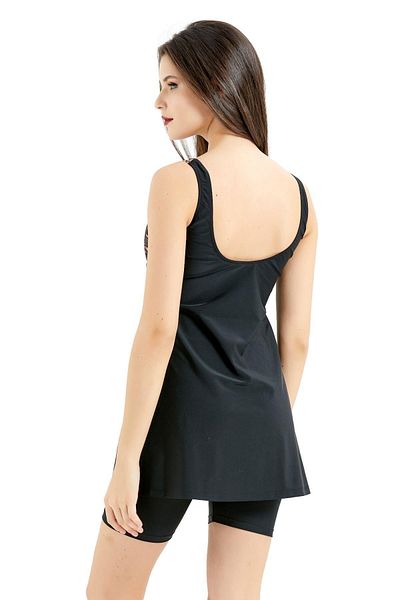 C&City Rochie dresuri Costum de baie C14384 Negru/Maro