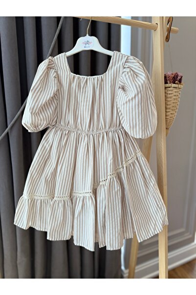 Baby Дівчача сукня - з рукавами-ліхтариками, смужки, для особливих випадків (_)