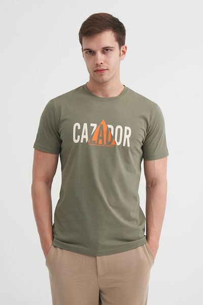 Cazador Caz 4155 Slim Fit Crew Neck Cotton Printed T-Shirt