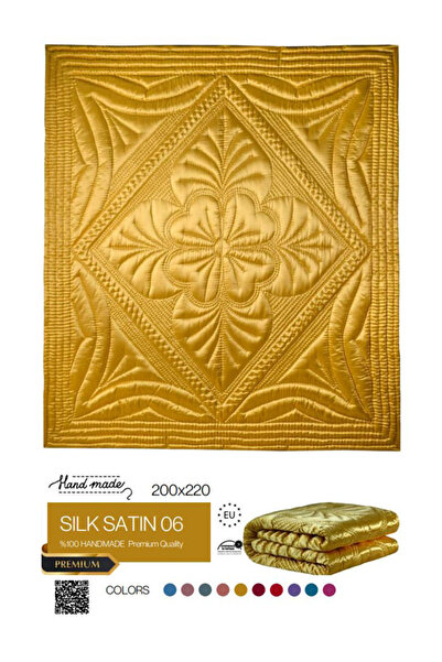 HARİR El işi İpek Saten Çift Kişilik Yorgan