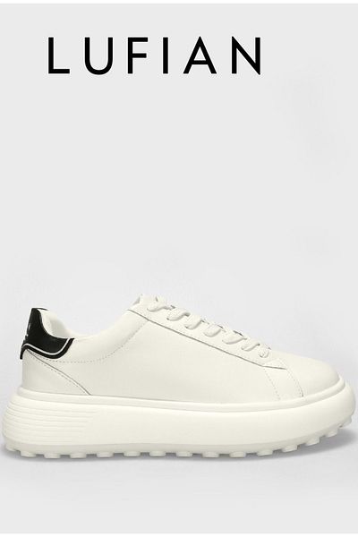 Lufian 111230270   Rainbow Sneaker Leather Shoes for Men White