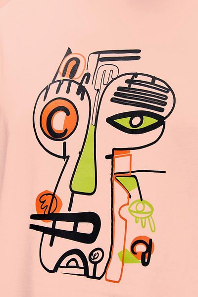 Bad Bear Men's Pink Collis T-Shirt Os Tshirt 25.01.07.020-C135