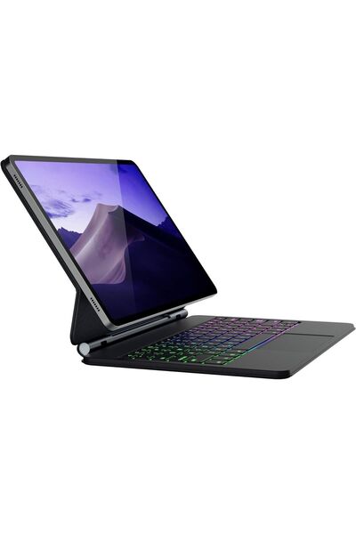 Fogy Galaxy Tab S10 10,9 Inc Uyumlu Magic Keyboard Touchpad RGB Işıklı Klavye...