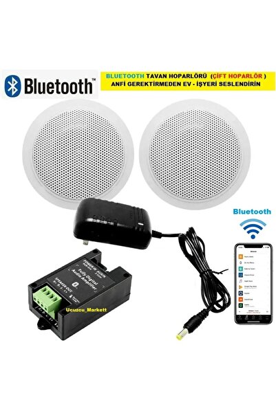 Genel Markalar BLUETOOTH ÖZELLİKLİ TAVAN HOPARLÖRÜ (ÇİFT HOPARLÖR) ANFİ KULLA...