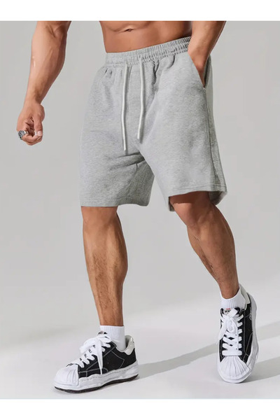 yx yustex sport Pantaloni scurți de sezon pentru bărbați, gri, din Lycra, ela...