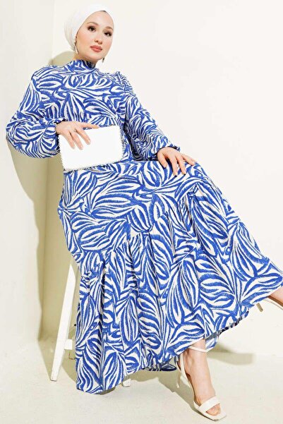 YILMAZBARMAZ γυναικείο ριγέ φόρεμα από ύφασμα βισκόζης