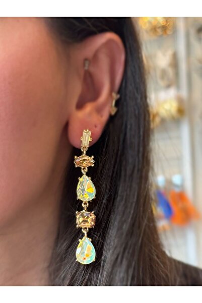 MioArt Kristal Taşlı Parlak Şık Küpe