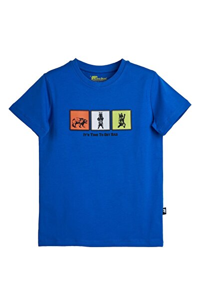 Bad Bear Entree Saks Blue Printed Children's T-Shirt