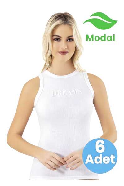 Uniquetrenders Жіночий 6-панельний топ з рельєфним принтом, майка з модальног...