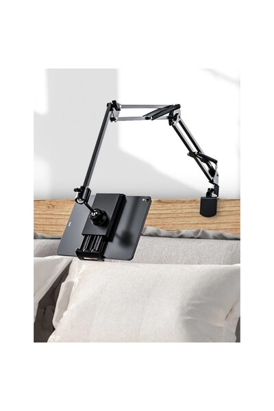 aba nails Akrobat Hareketli Uzun Kol Telefon İpad Tablet Tutucu Katlanır Stand Mengeneli 4 11inç