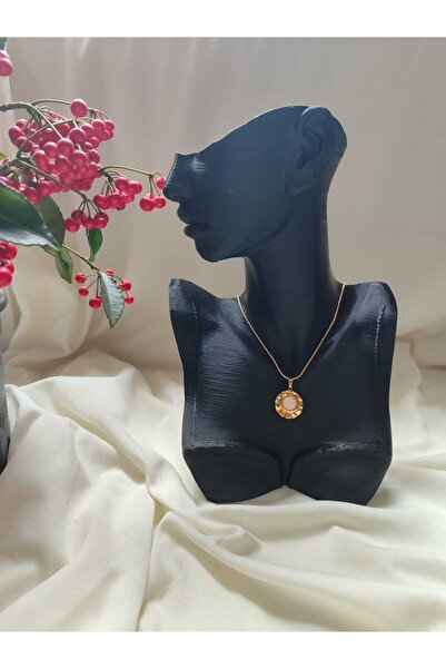 lavantebutik البيضاوي حجر القمر الصلب قلادة خمر قلادة