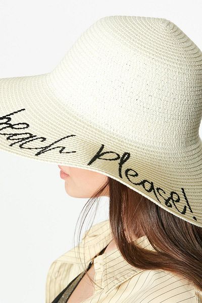 C&City Beach Please Straw Beach Hat Y8203 Cream