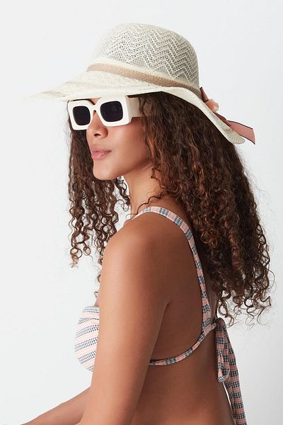 C&City Mercerized T23740-15 krémszínű strandkalap