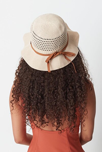 C&City Mercerized Medium Beige Beach Hat - T24740-17