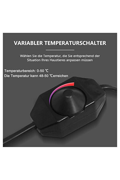 BGA 7w Teraryum Sürüngenler Isı Matı Pet Isıtma Pedi 28x12cm