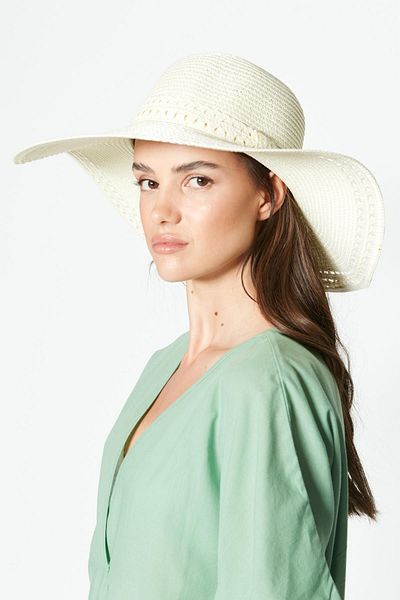 C&City Straw Beach Hat Y23730-12 Krém