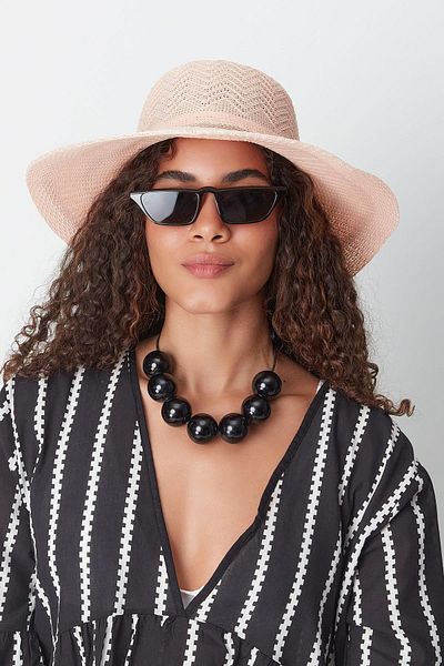 C&City Mercerisierter T23740-15 Lachsfarbener Strandhut