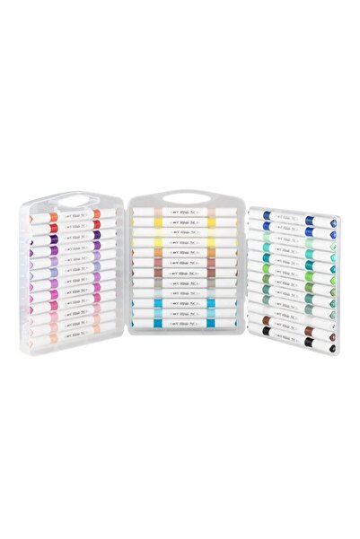 Genel Markalar Su Bazlı Çift Uçlu Akrilik Boya Kalem (Markör) Seti 36 RENK - ...