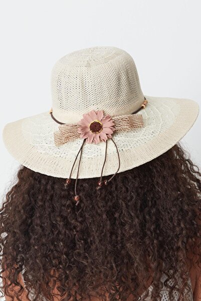 C&City Mercerized Medium Beige Beach Hat - T24740-11