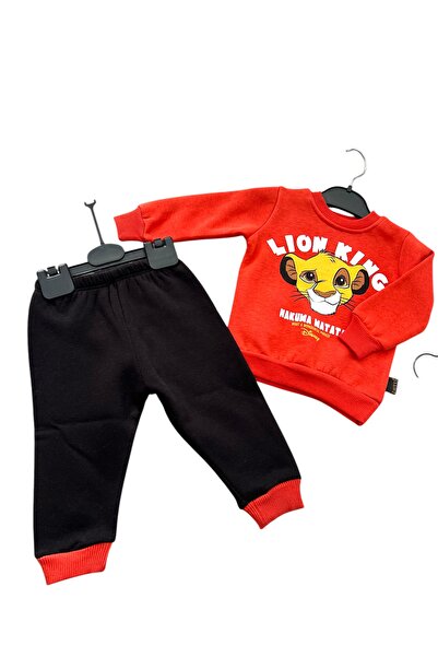 MUGAKİDS طقم مكون من قطعتين مطبوع عليه الأسد الملك