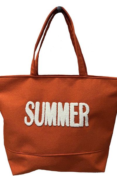 C&City Strandtasche Modell C10002 mit bestickten Fliesen - Sommer