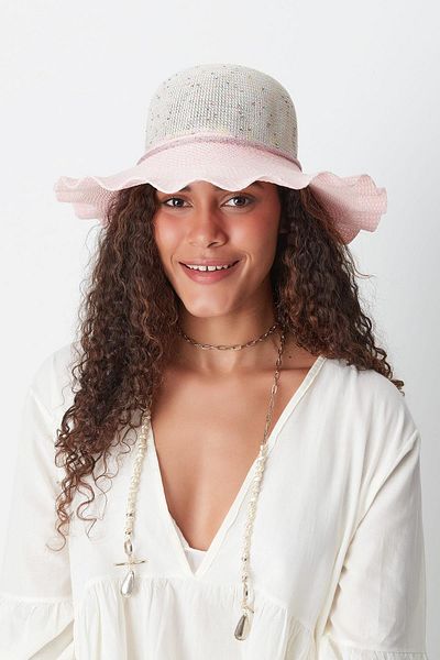 C&City Mercerisierter hellrosa Strandhut - T23740-07