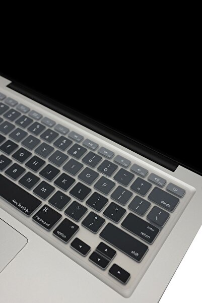 Mcstorey Macbook Kılıf Air Pro Klavye Koruyucu Ingilizce Baskı (US-ABD) Ombre (ESKİ USB'Lİ MODEL 2008-2017)