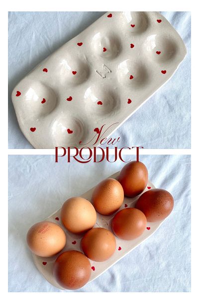 Nouis Handmade Ceramic Egg Stand