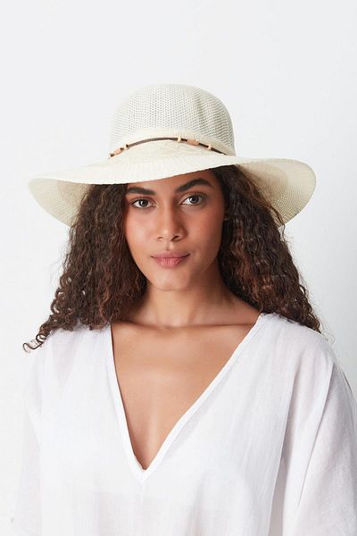 C&City Strandhut in merzerisierter Creme - T24740-11