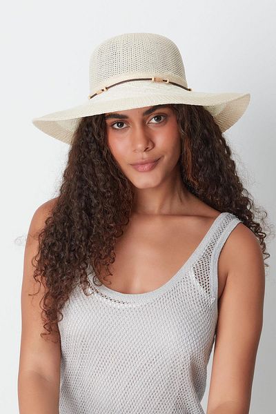C&City Mercerisierter mittelbeiger Strandhut - T24740-11