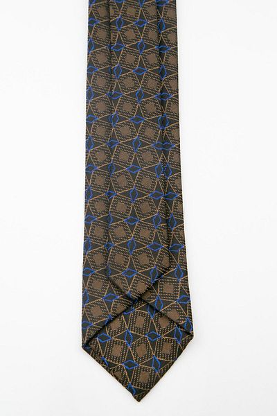 SIRRI Brown Patterned Tie for Boy and Adult-Children 3-13 Years-(120X5Cm) Adult-(145X6Cm)