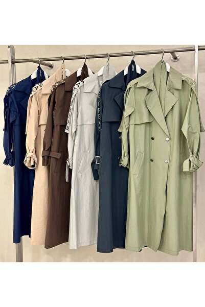 My Magazin Magazin Spor Model Yaz Ve Mevsimlik Kemer Detay Trençkot