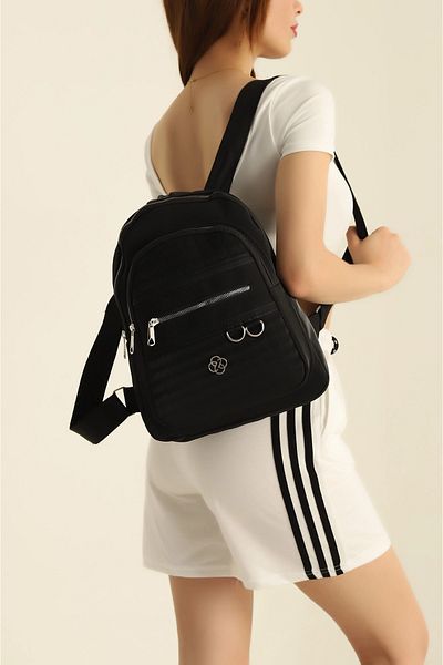 FHD BAGS Satin, Quilted, Waterproof, Multi-Compartment, Trend Suggestion, Backpack, Hiking Bag