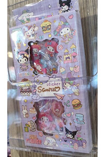 bundle island Set de 100 de bucăți de autocolante cu figurine de Kuromi și pr...