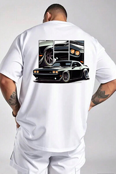 cc collection Ανδρικό μπλουζάκι oversized – Κλασικό αμερικάνικο σχέδιο αυτοκι...