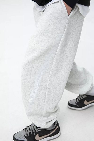 vladivosto Gray Black Baggy Elasticized Legs Loose Oversize Large Size Oversize Sweatpants