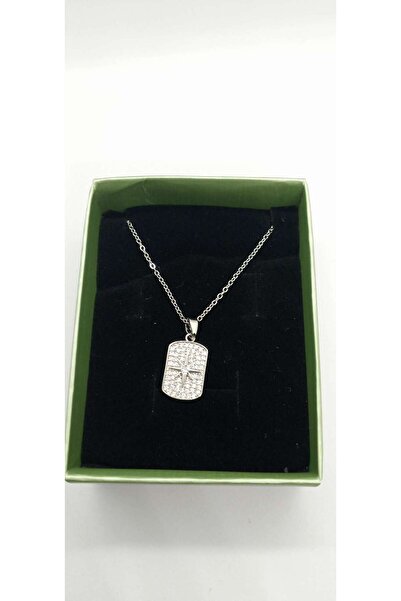 ndjewelry قلادة كرانش بنقشة نجمة فضية اللون