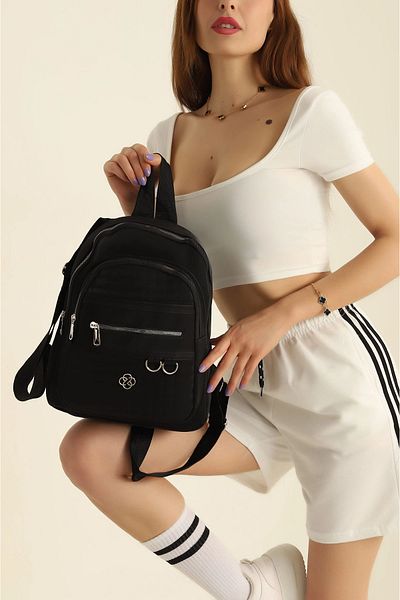 FHD BAGS Satin, Quilted, Waterproof, Multi-Compartment, Trend Suggestion, Backpack, Hiking Bag