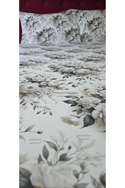 pınarhome collectıon New Season to 3D Digital Printing 100% Cotton Elastic Bed Sheets and Pillowcases Running Depth 28-30 cm