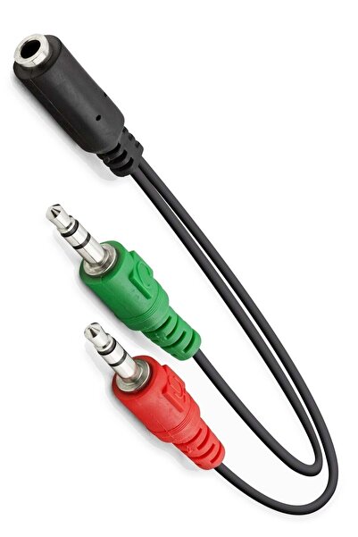 HADRON Hd4765 Mikrofon Kulaklık Ayırıcı Kablo 20cm