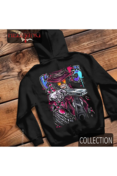 SHINOBIX هيلسينج أنيمي Alucard مصاص دماء هنتر هوديي مقنعين كبير الحجم